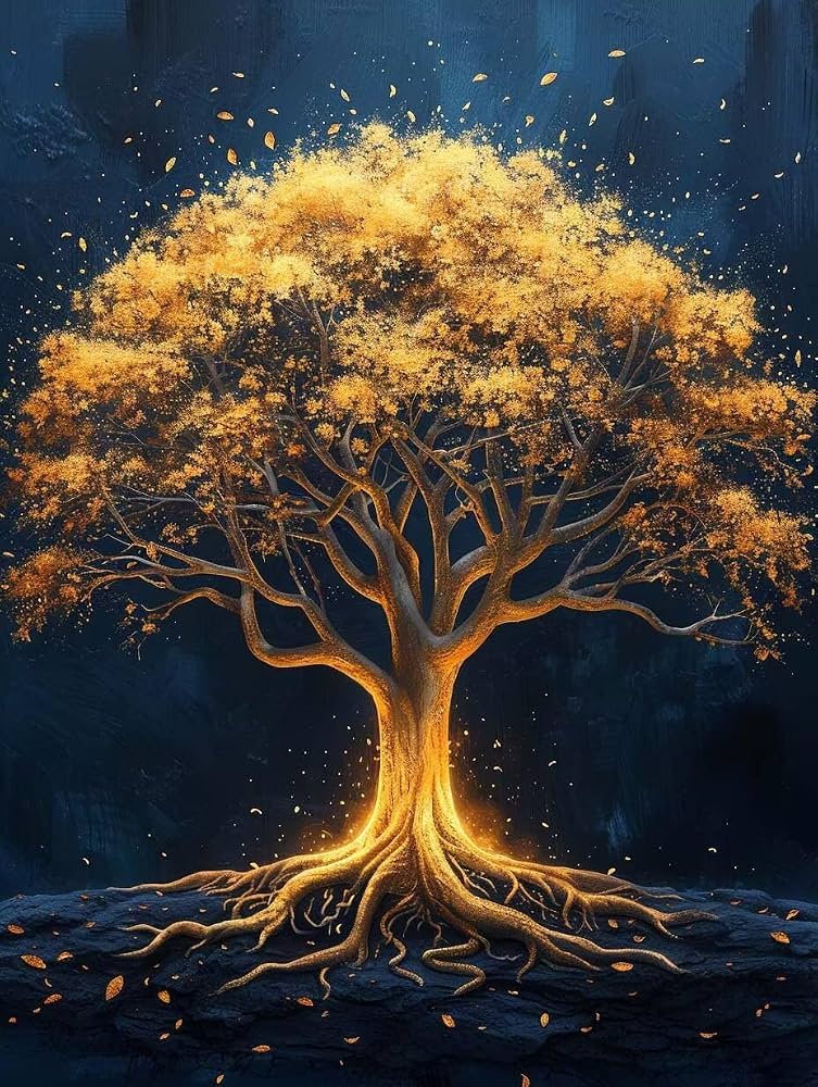 Amazon.co.jp: ダイヤモンドアート 木 5D ビーズアート 抽象的な